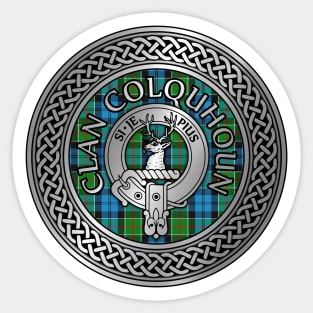 Clan Colquhoun Crest & Tartan Knot Sticker